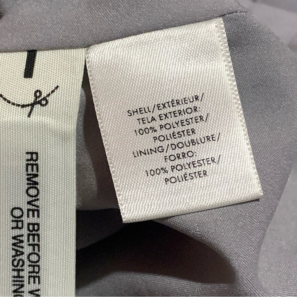 Ann Taylor Light Gray Chiffon Pleated A-Line Skirt Delicate Tie Waist Size 2 - Picture 4 of 9